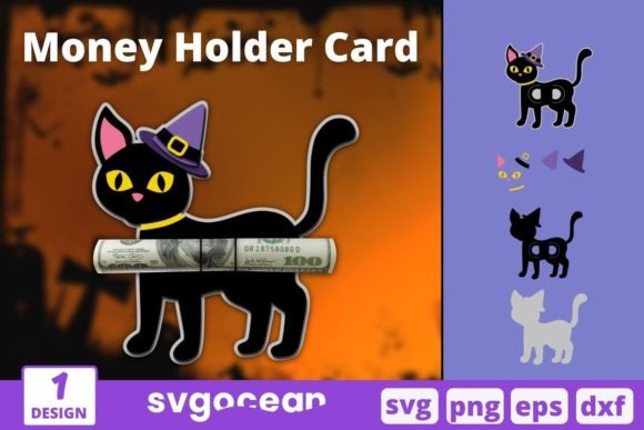 Black Cat Money Holder Card SVG: A 3D SVG Shapes Review