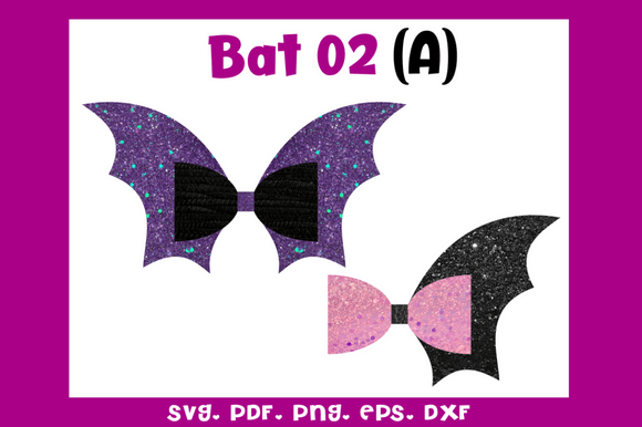 Bow SVG, Hairbow Template SVG, PDF Bat2: 3D SVG Shapes