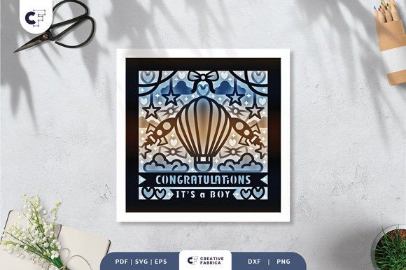 Celebrate Baby with This Stunning 3D SVG Shadow Box