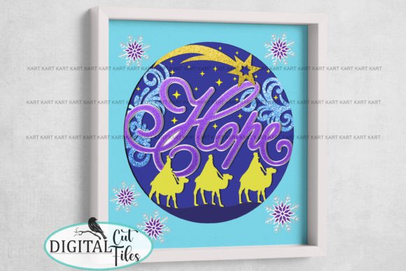 Christmas Hope Nativity Shadow Box Svg for Laser Cutting