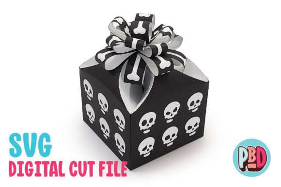 Fun Skulls Gift Box: 3D SVG for Unique Gift Boxes