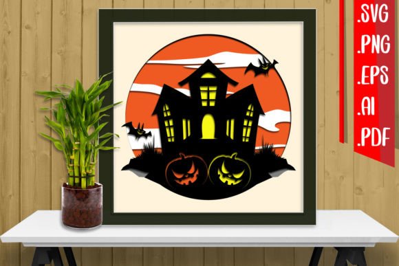 Halloween Layered Papercut 14: 3D SVG for Shadow Boxes