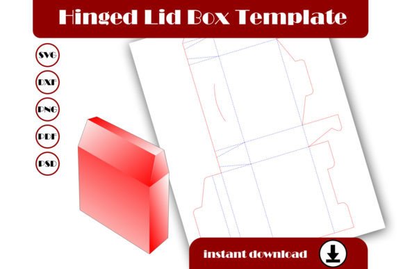 Hinged Lid Box: 3D SVG Shapes for Branding