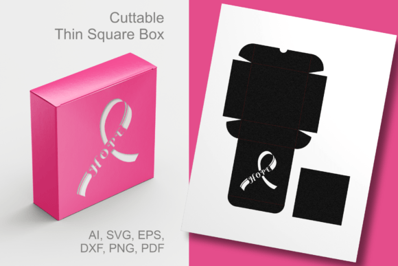 HOPE Ribbon 3D SVG Shapes for Branding