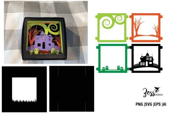 Layered Shadow Box Halloween: 3D SVG for Shadow Boxes