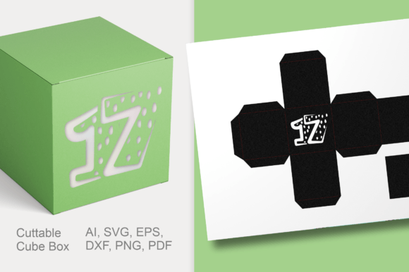 Number 17 Cube Gift Box Template SVG: A 3D SVG Review