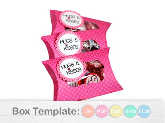 Pillow Box with Transparent Window: 3D SVG for Gift Boxes