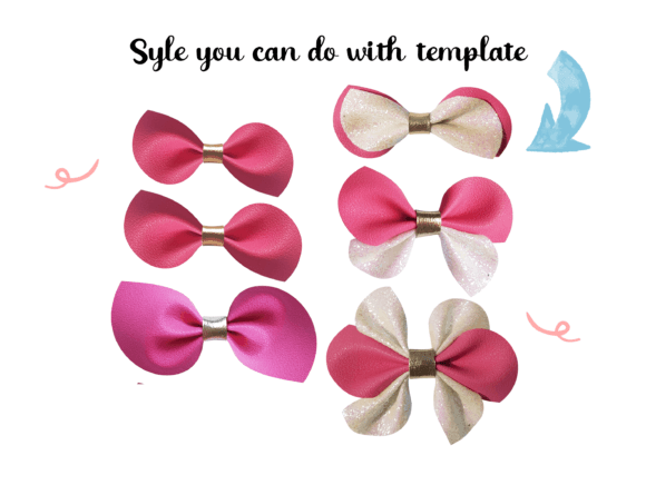 Pinch Hairbow Template: 3D SVG Shapes for Crafts