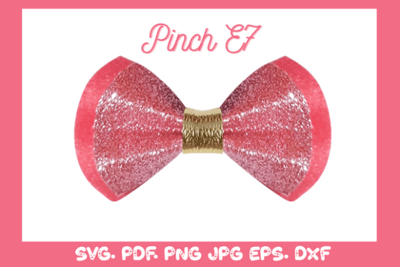 Pinch Hairbow Template: A 3D SVG Shape for Brands