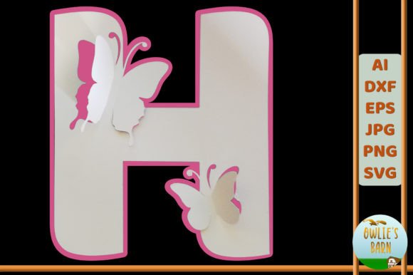 Popup Butterfly Monogram H: 3D SVG Shapes Review