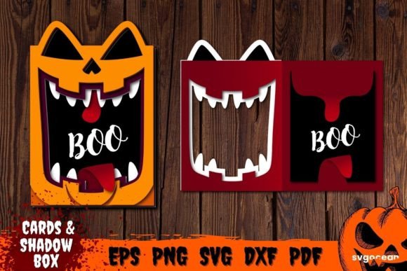 Pumpkin Pop Up Card Template: 3D SVG for Shadow Boxes