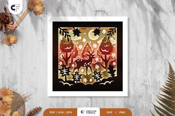 Reindeer in the Fall Forest 3D SVG Review