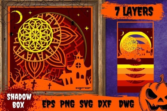 Review: Scary House Shadow Box Svg for 3D SVG Projects