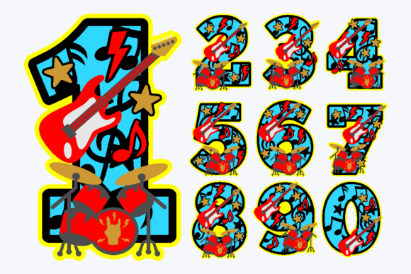 Rock Numbers: Bold 3D SVG Shapes for Editors