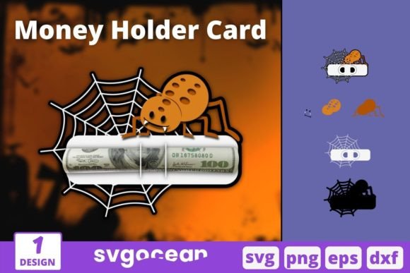 Spider Money Holder Card Svg: A 3D SVG for Shapes