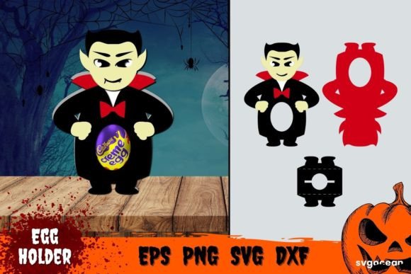 Vampire Egg Holder: 3D SVG Shapes for Sellers