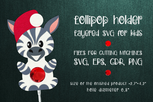 Zebra Christmas Lollipop Holder: 3D SVG Review